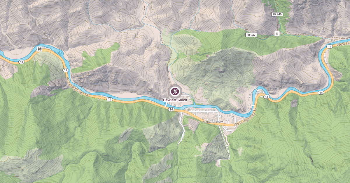 Map preview of Hewlett Gulch