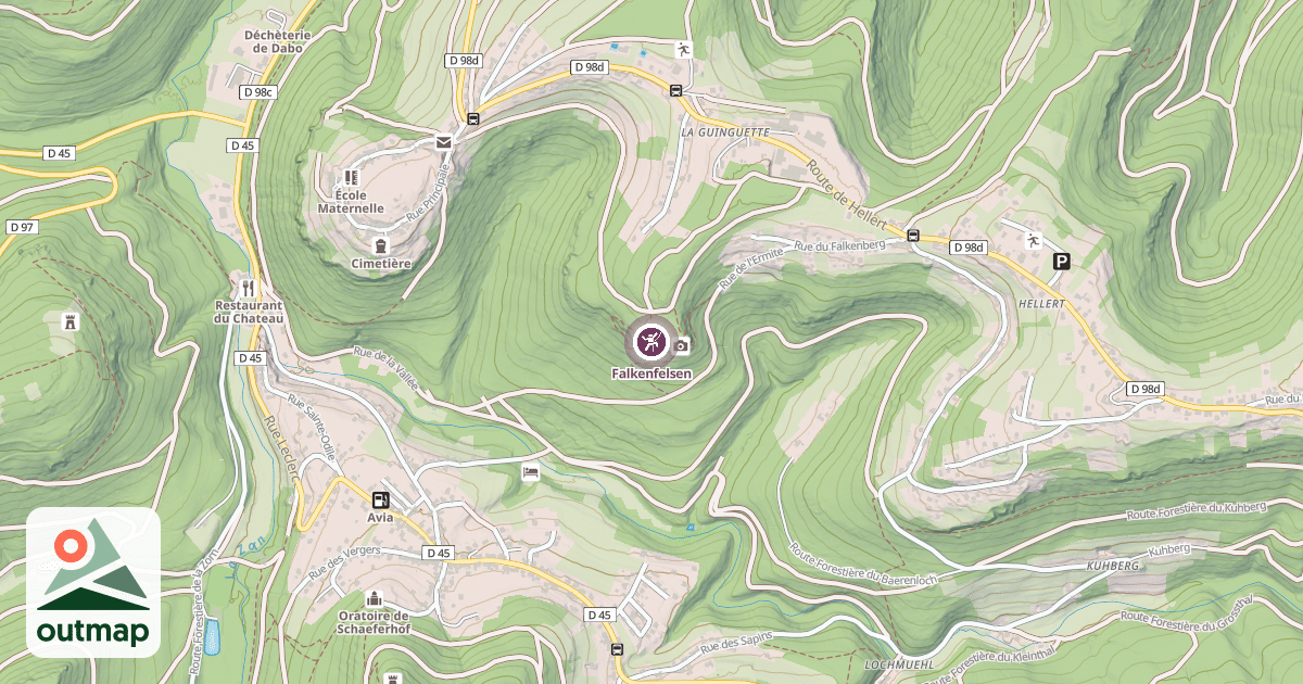 Map of Falkenfelsen