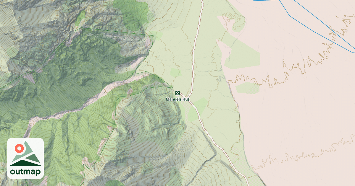 Map of Manuels Hut