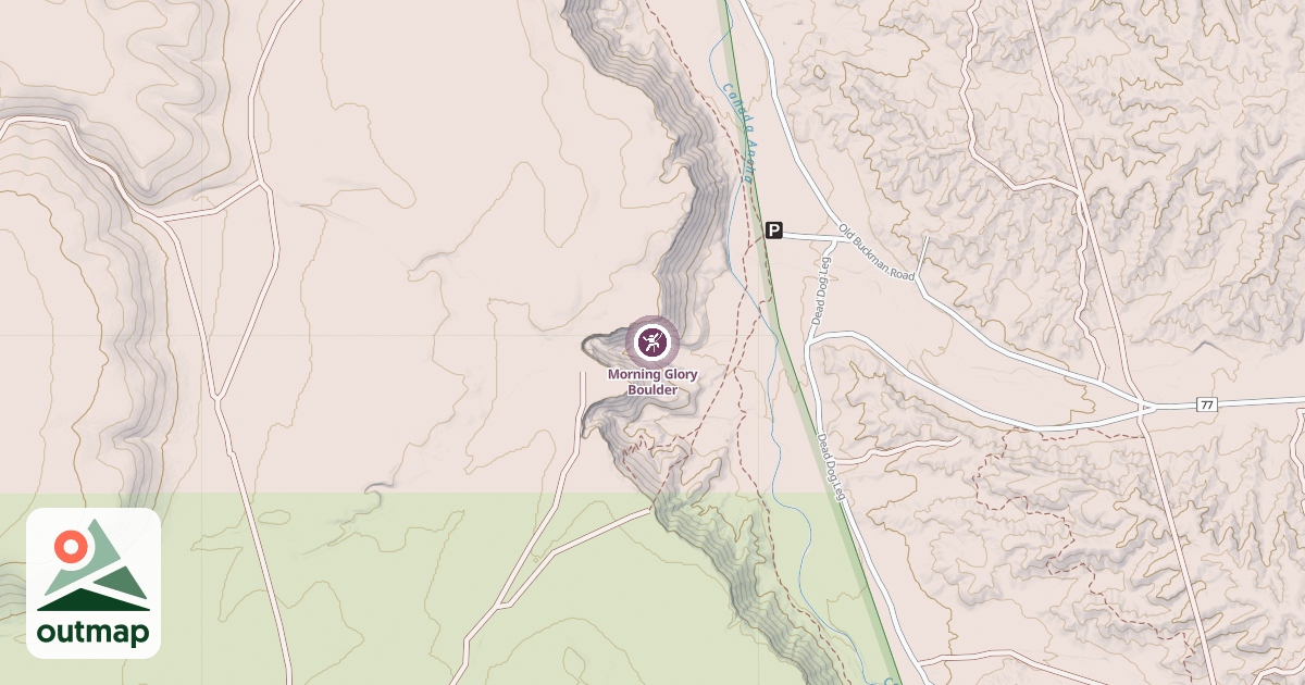 Map of Morning Glory Boulder