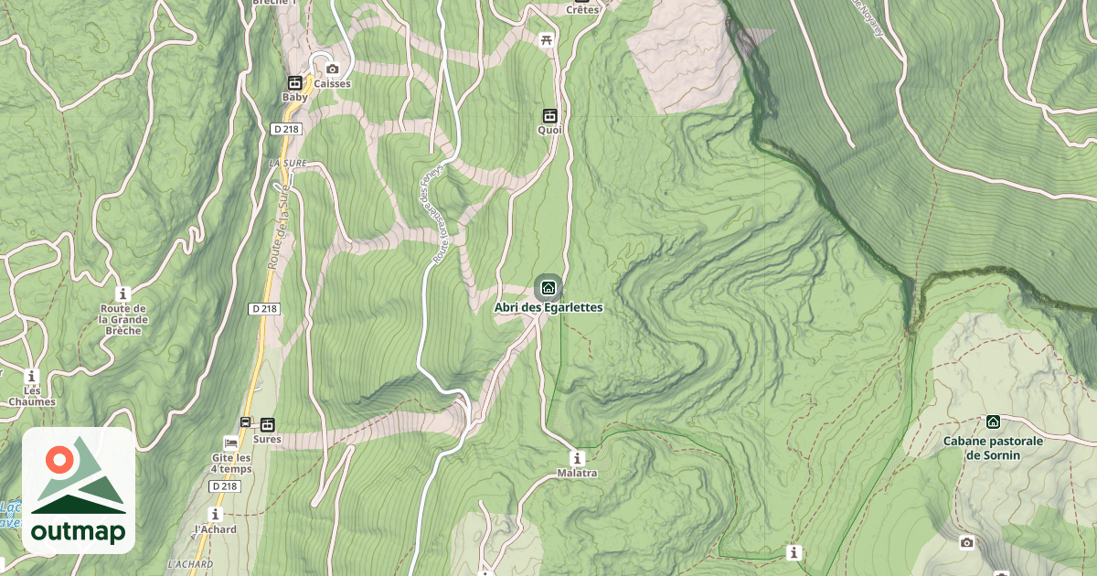 Map of Abri des Egarlettes