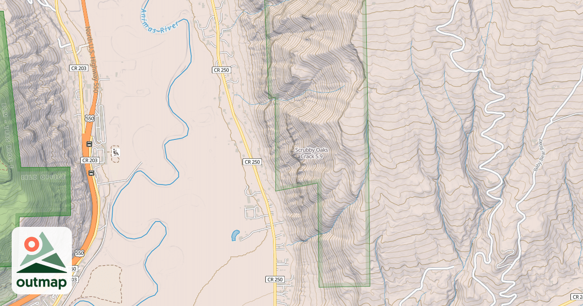 Map of Scrubby Oaks Crack
