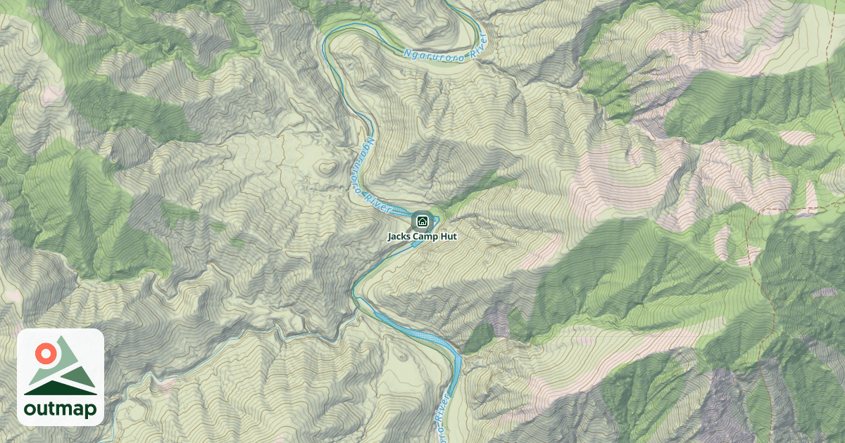 Map of Jacks Camp Hut