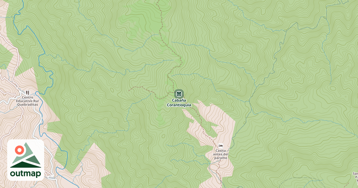 Map of Cabaña Corantioquia