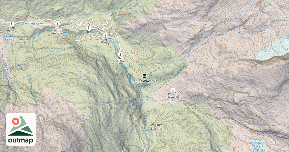 Map of Refuge d'Avérole