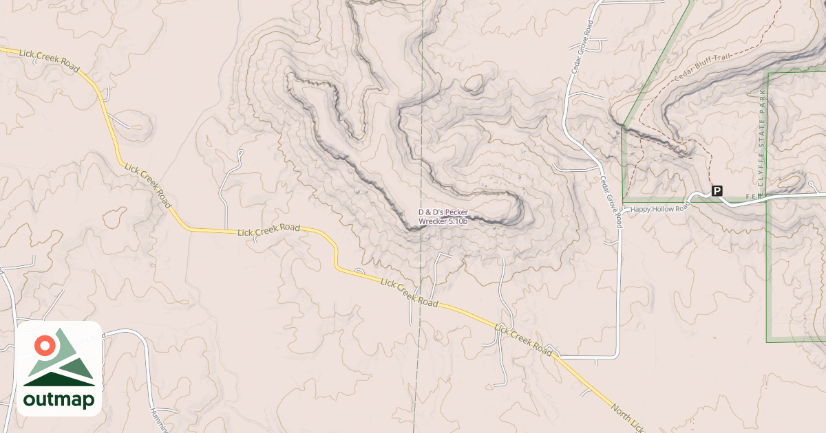 Map of D & D's Pecker Wrecker