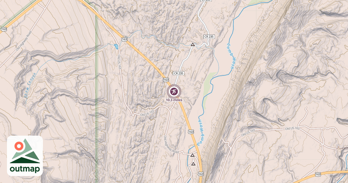Map of 10.3 miles