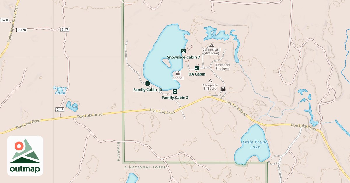 Map of Family Cabin 2