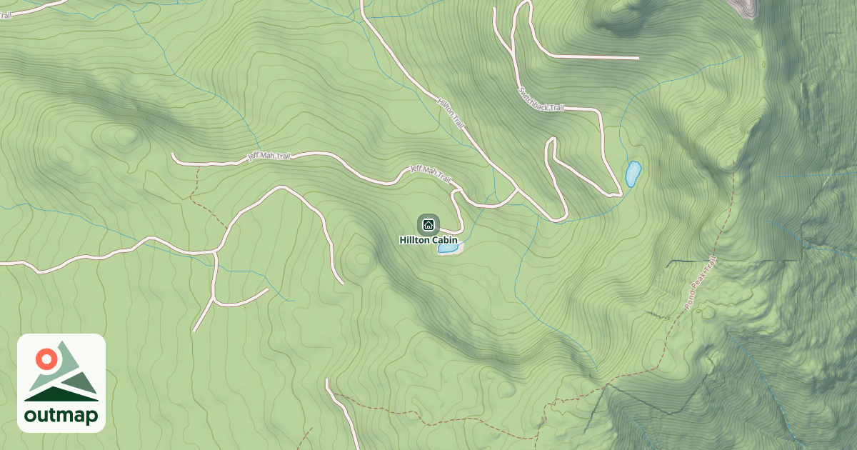Map of Hillton Cabin