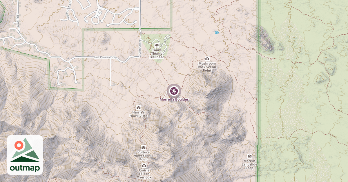 Map of Morrell's Boulder