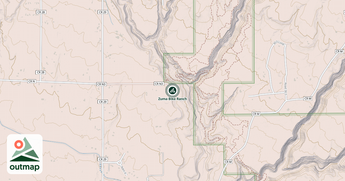 Map of Zuma Bike Ranch