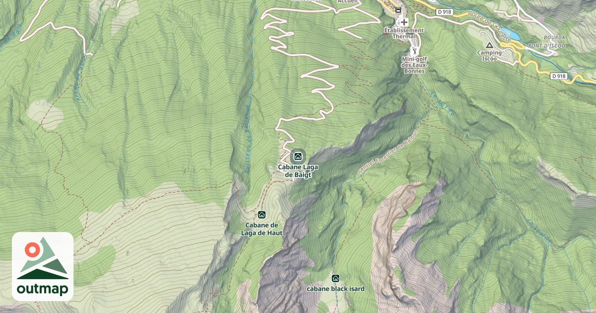 Map of Cabane Laga de Baigt