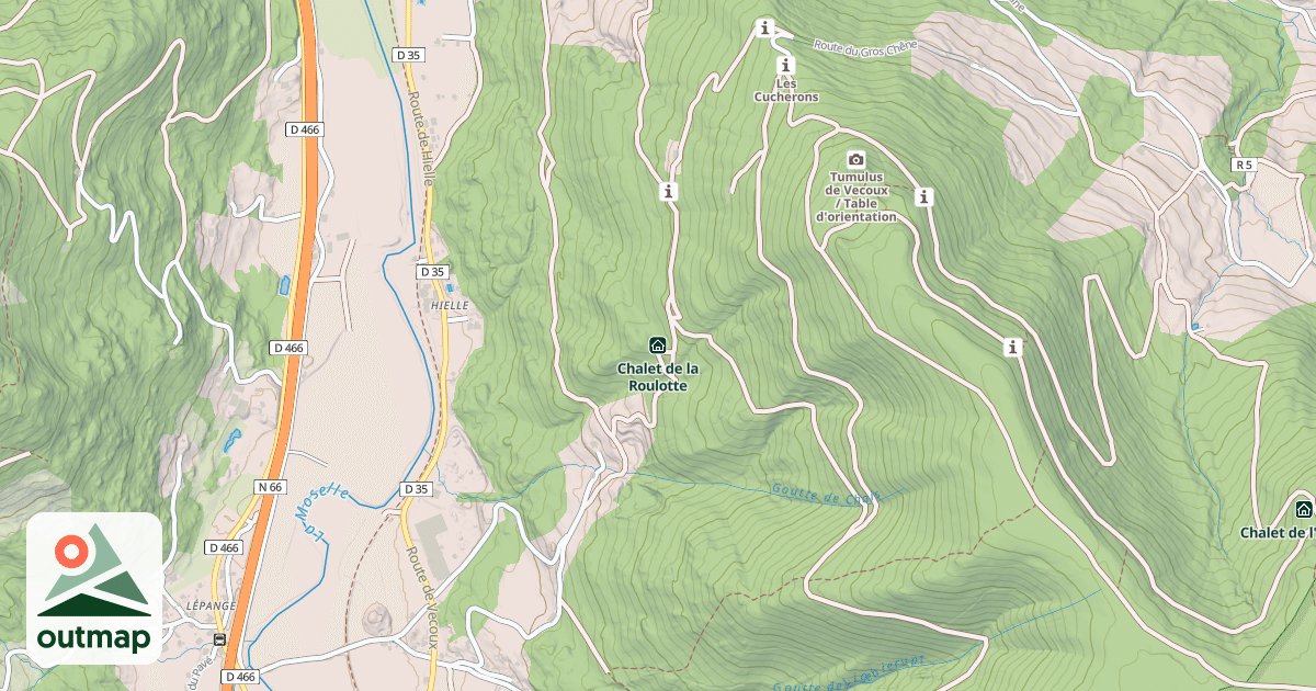 Map of Chalet de la Roulotte