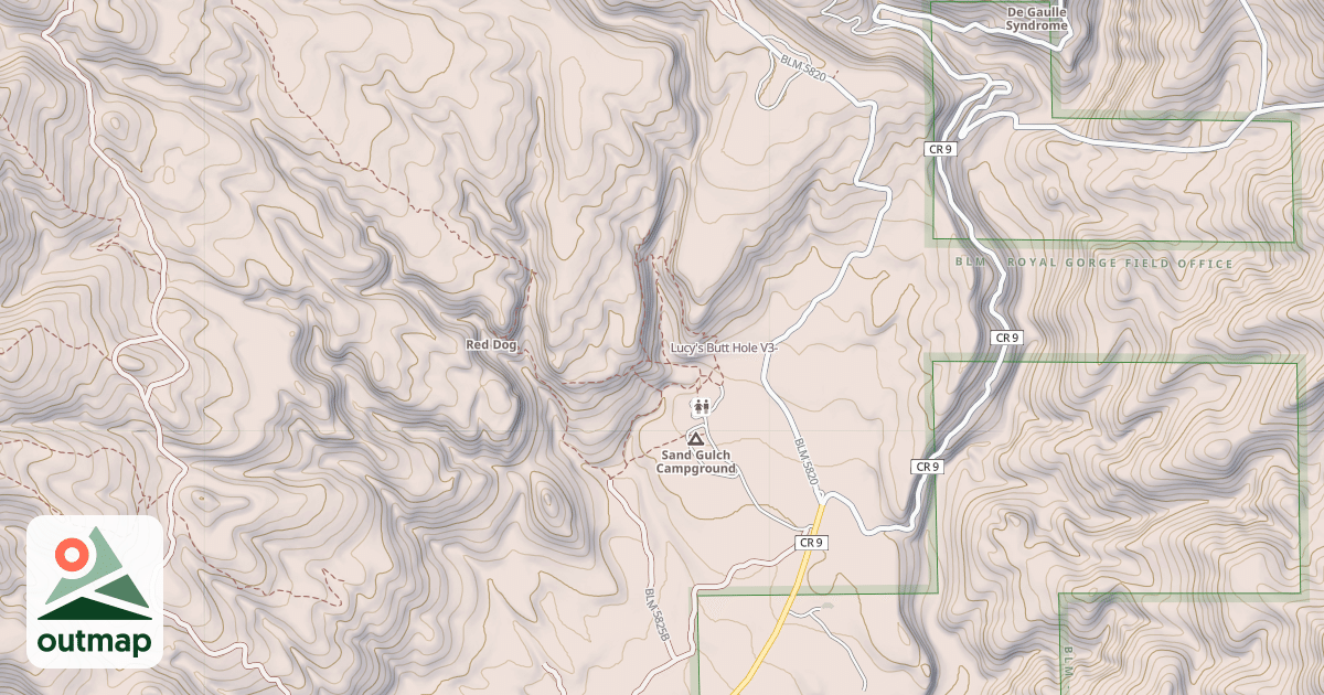 Map of Lucy's Butt Hole