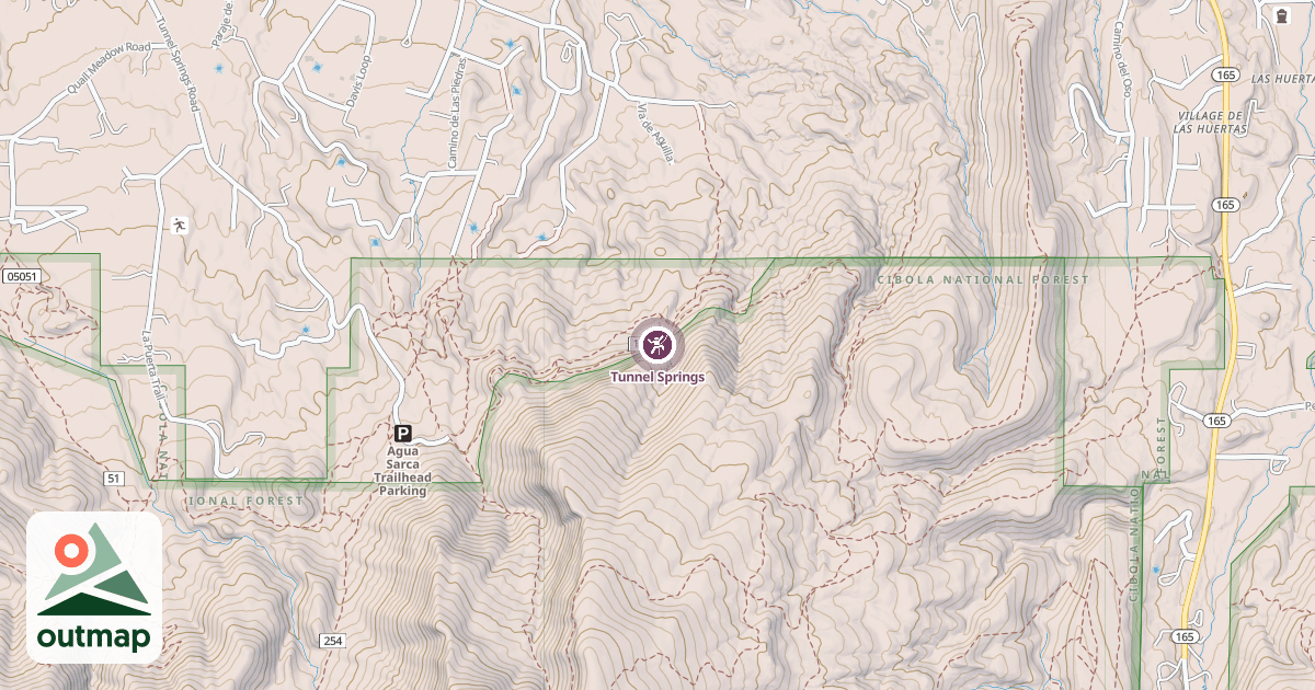 Map of Tunnel Springs