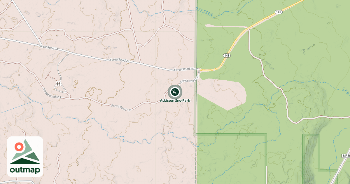 Map of Atkisson Sno-Park