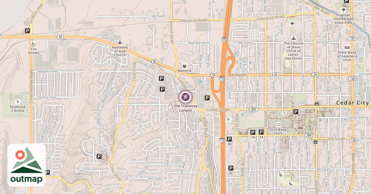 Map of Old Tramway Canyon