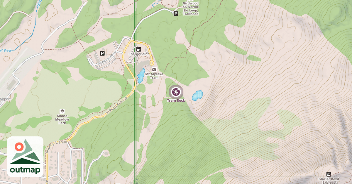 Map of Tram Rock