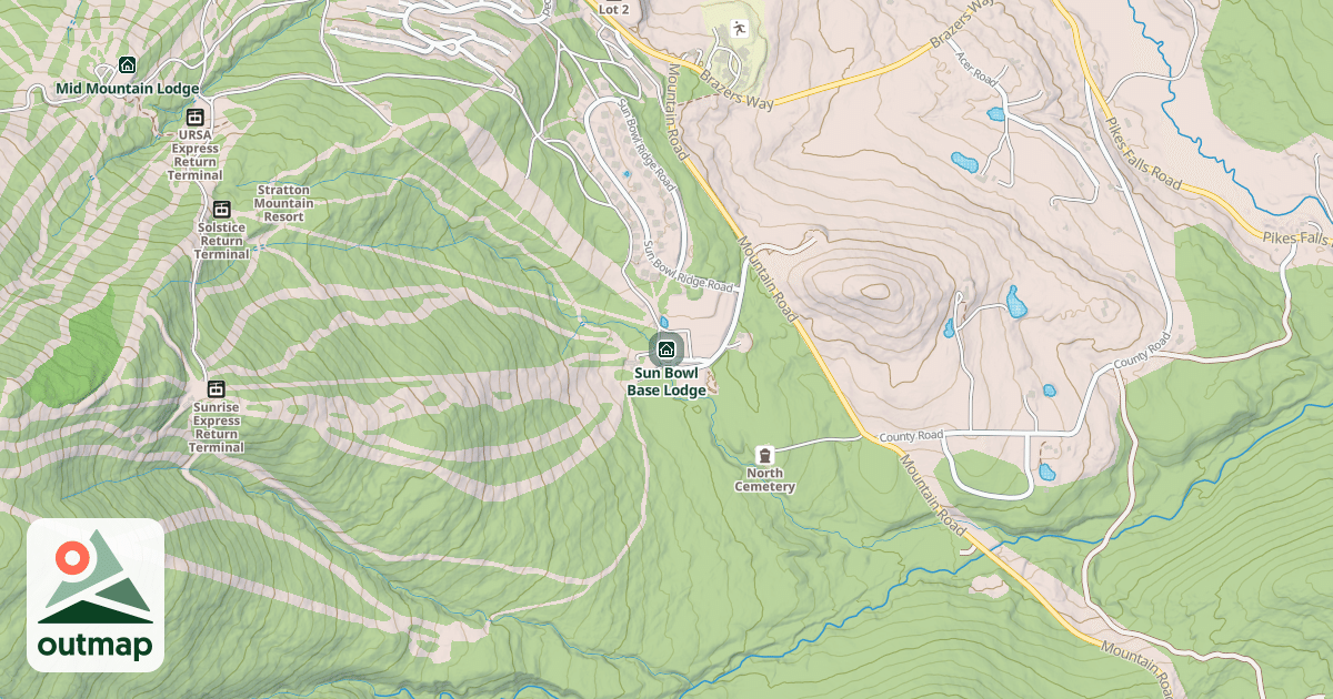 Map of Sun Bowl Base Lodge