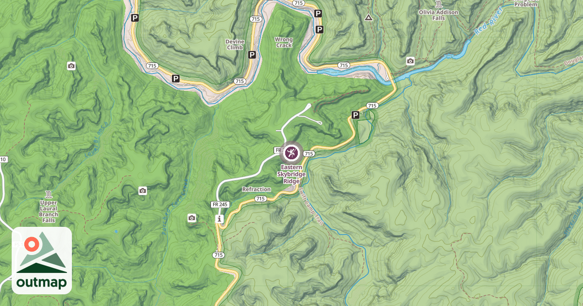 Map of Eastern Skybridge Ridge