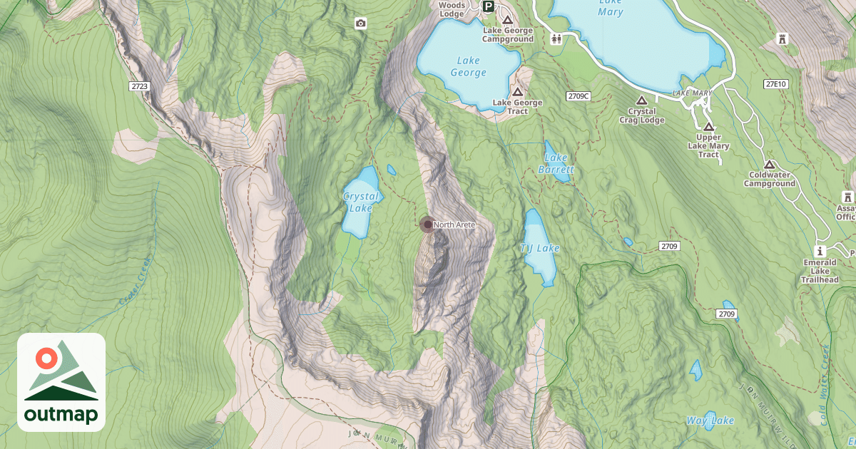 Map of North Arete