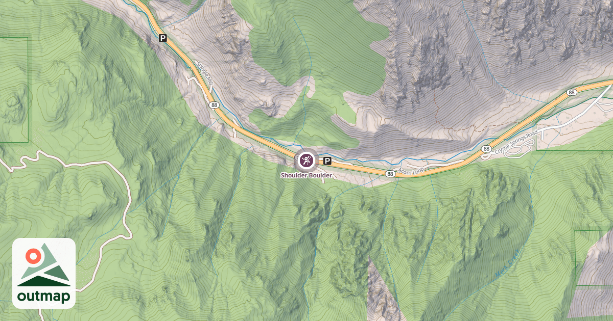 Map of Shoulder Boulder