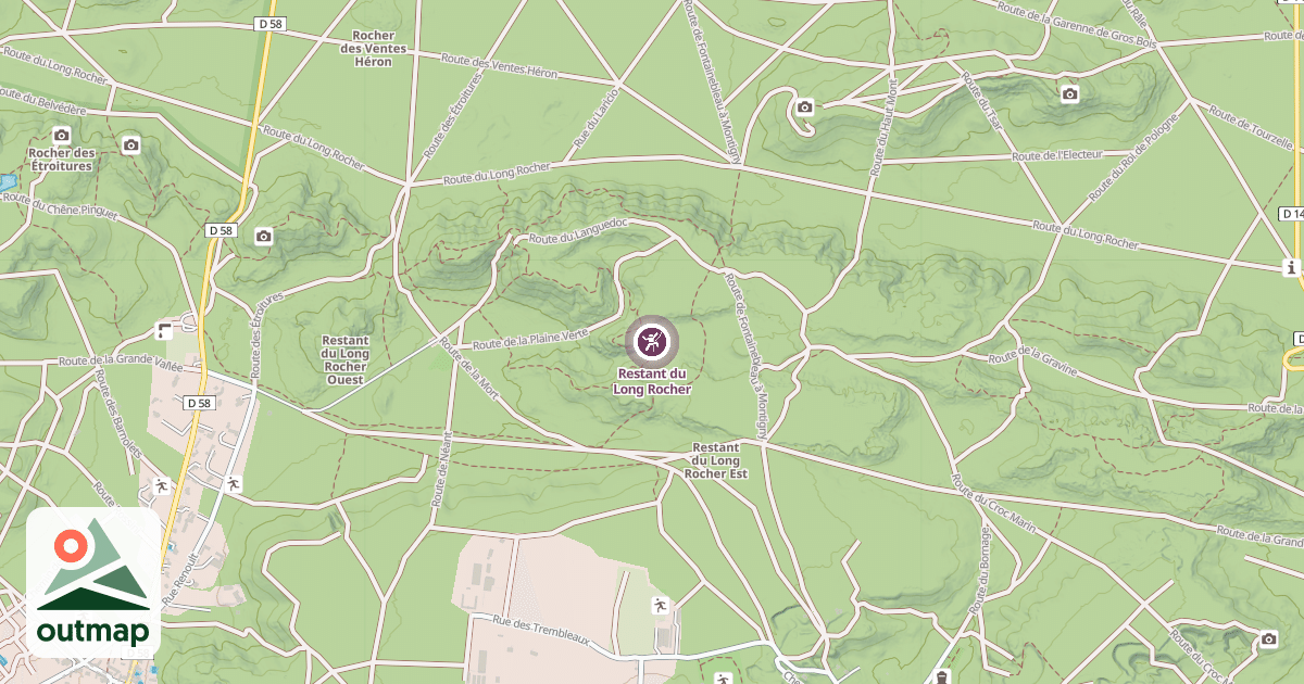 Map of Restant du Long Rocher