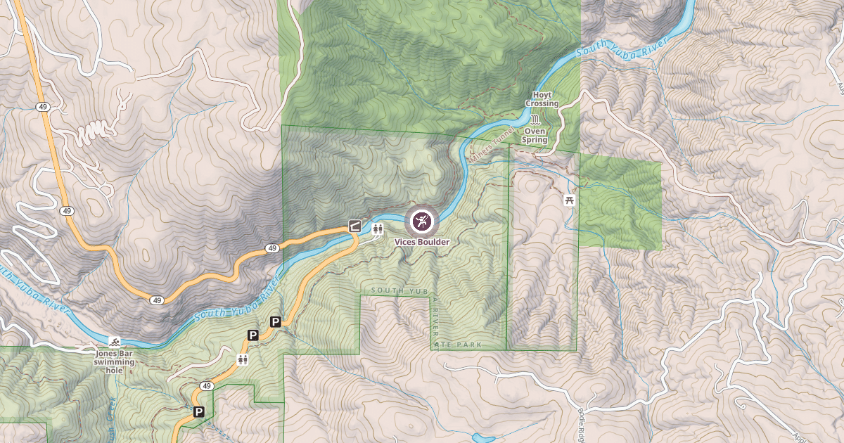 Map preview of Vices Boulder