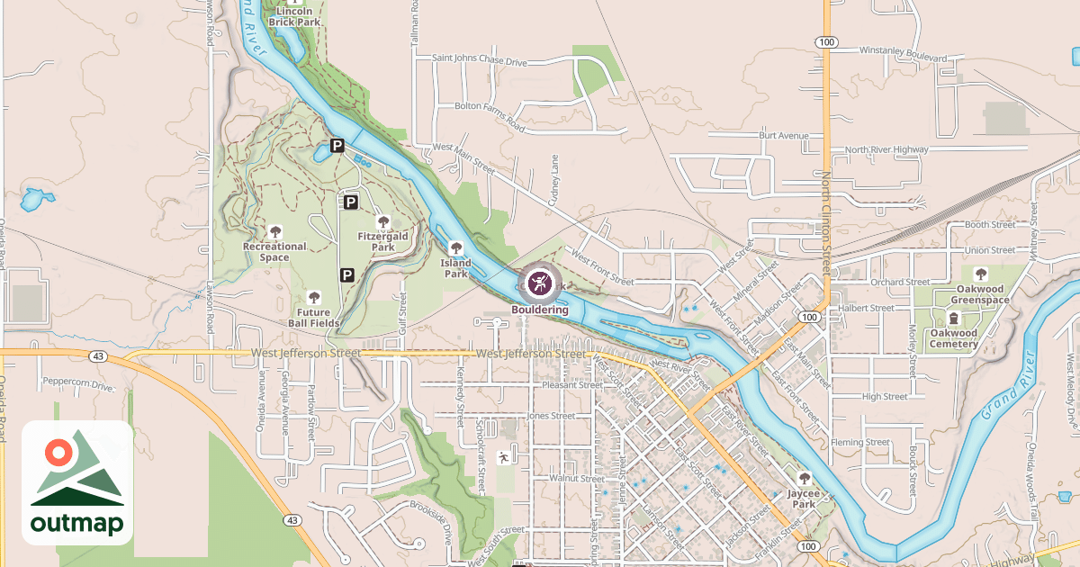 Map of Bouldering