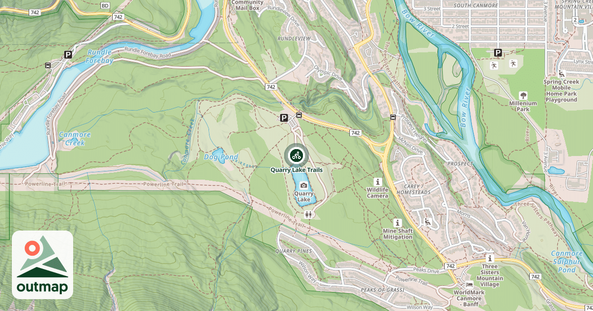 Map of Quarry Lake Trails