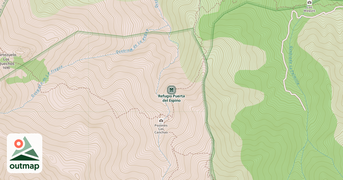 Map of Refugio Puerta del Espino