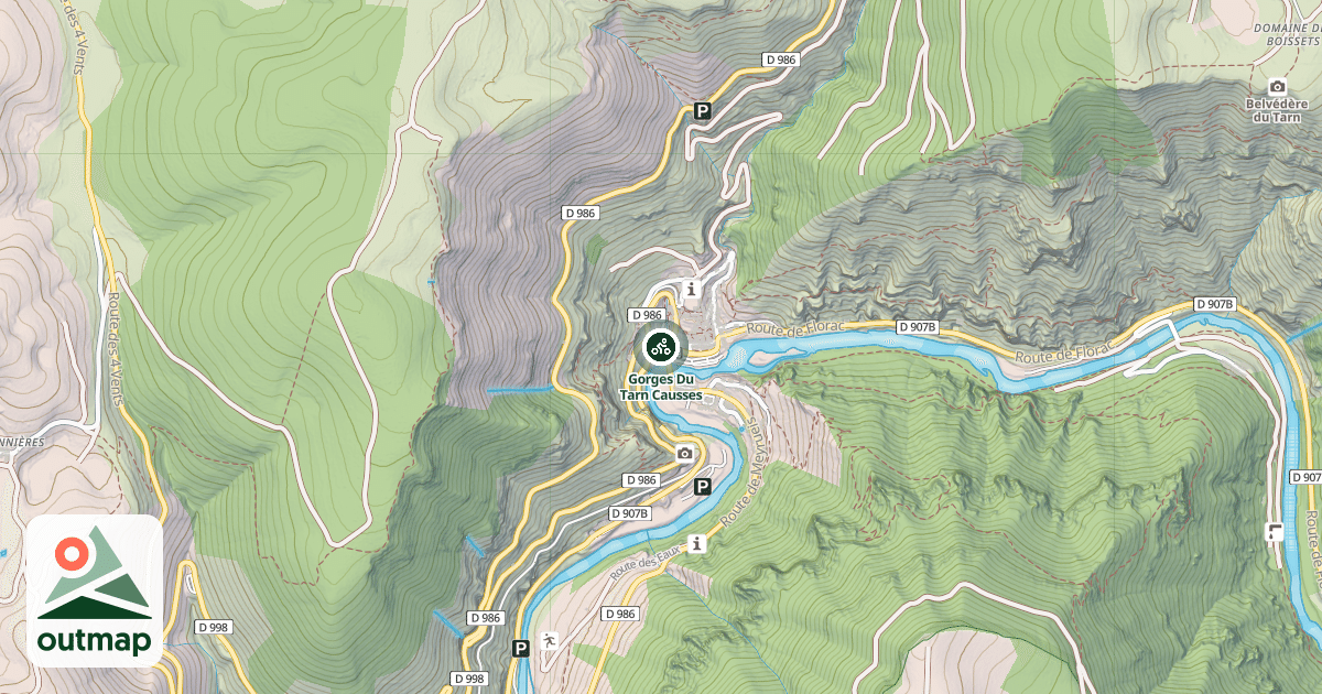 Map of Gorges Du Tarn Causses