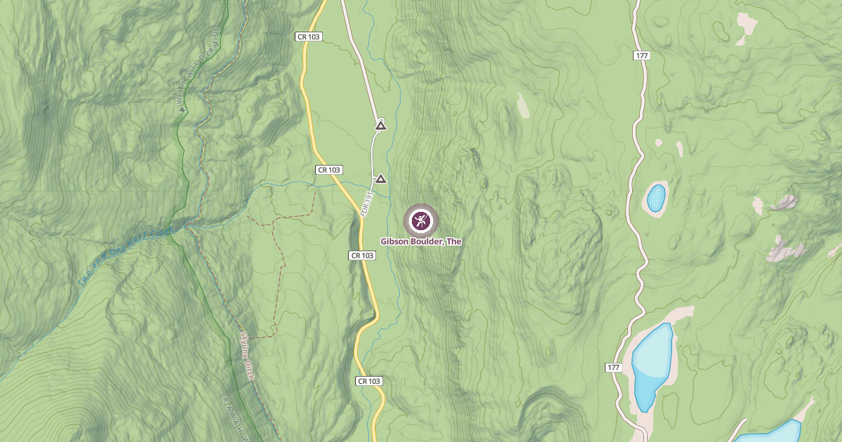 Map preview of Gibson Boulder, The