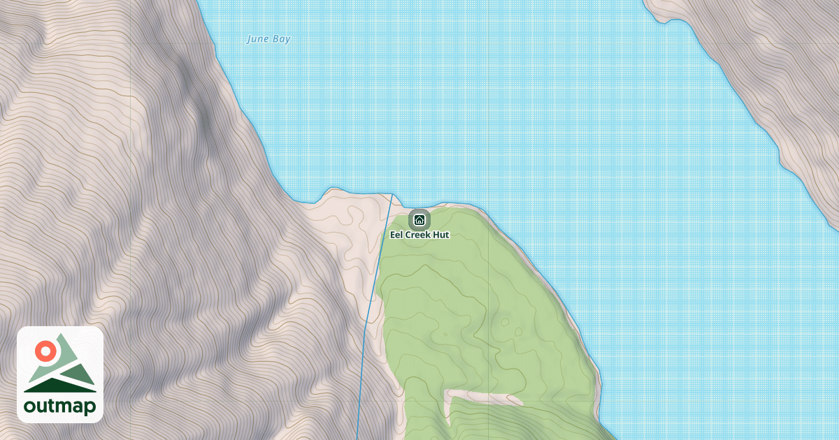 Map of Eel Creek Hut