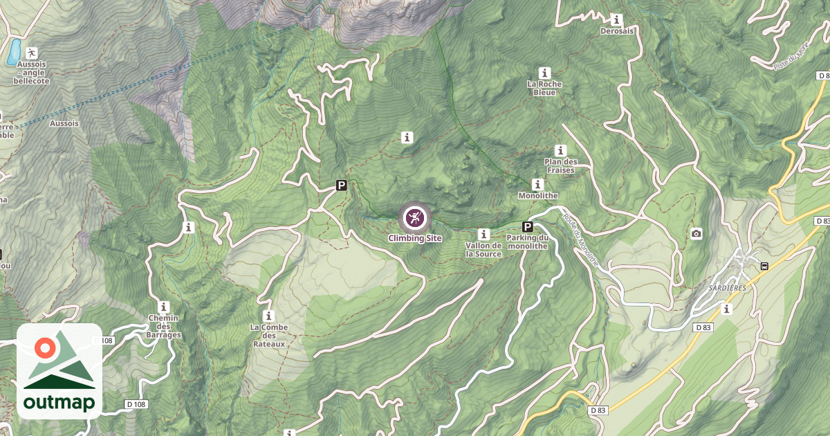 Map of Climbing Site