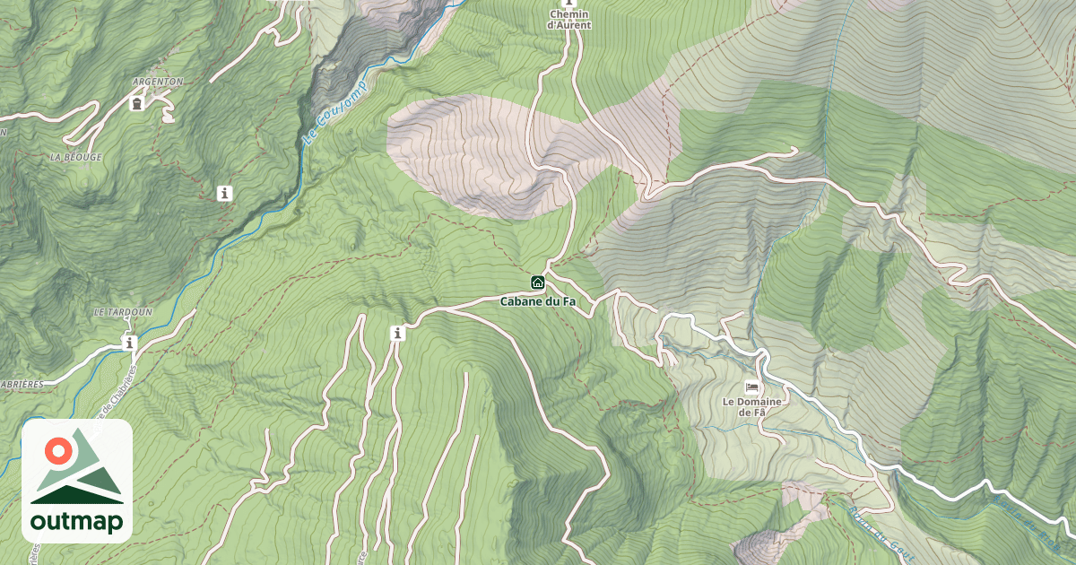 Map of Cabane du Fa