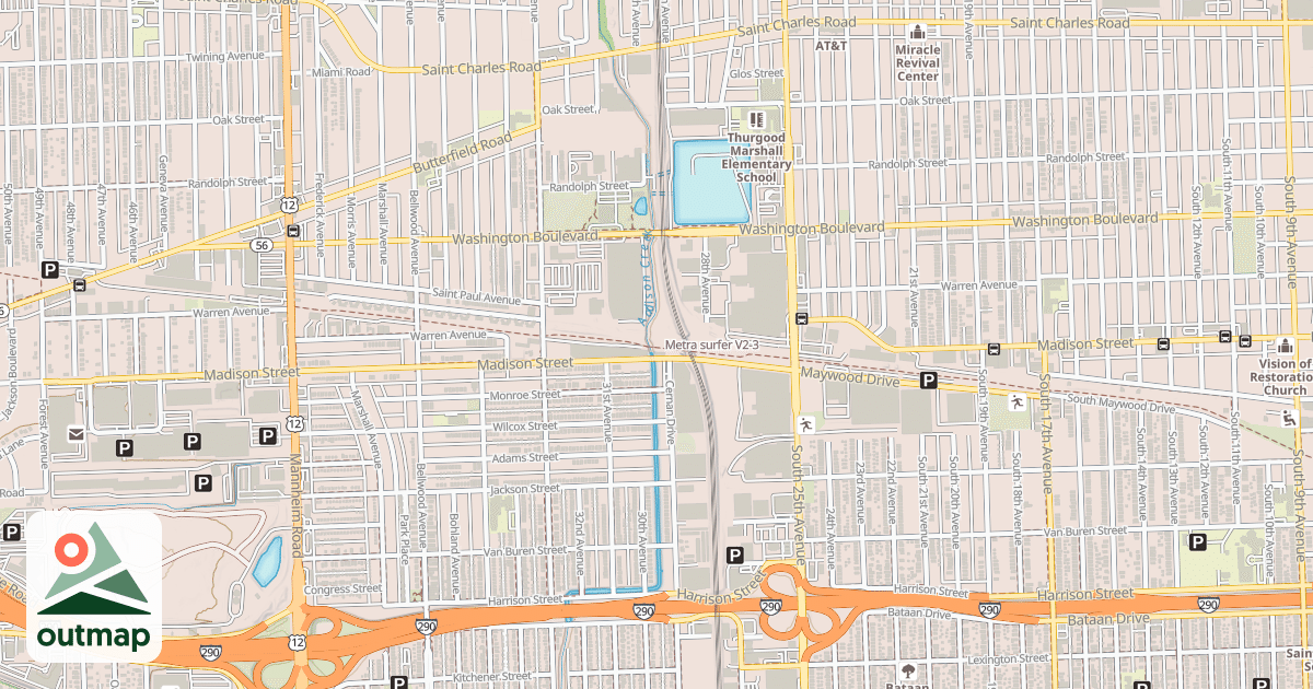 Map of Metra surfer