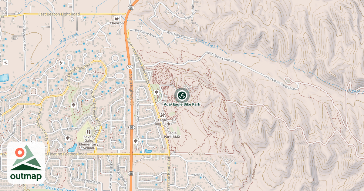 Map of Ada/ Eagle Bike Park