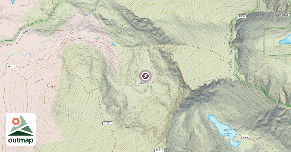 Map of Bierstadt Ice