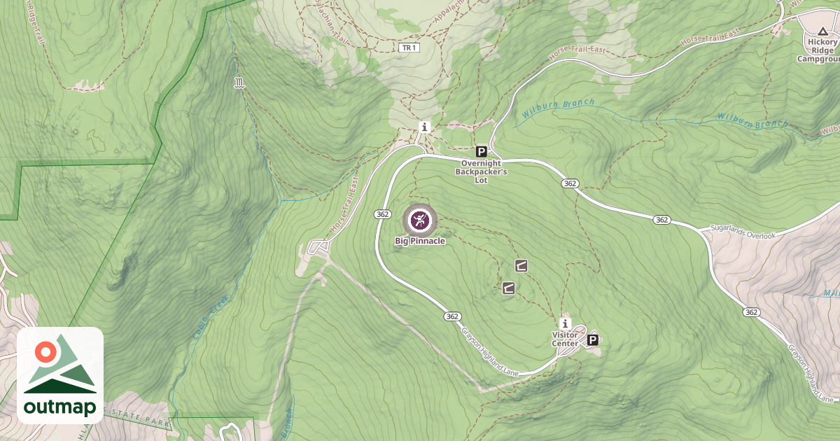 Map of Big Pinnacle