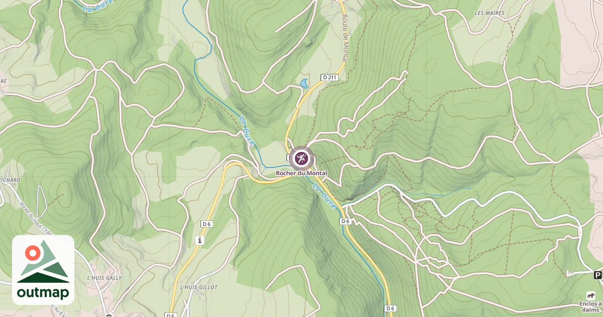 Map of Rocher du Montal