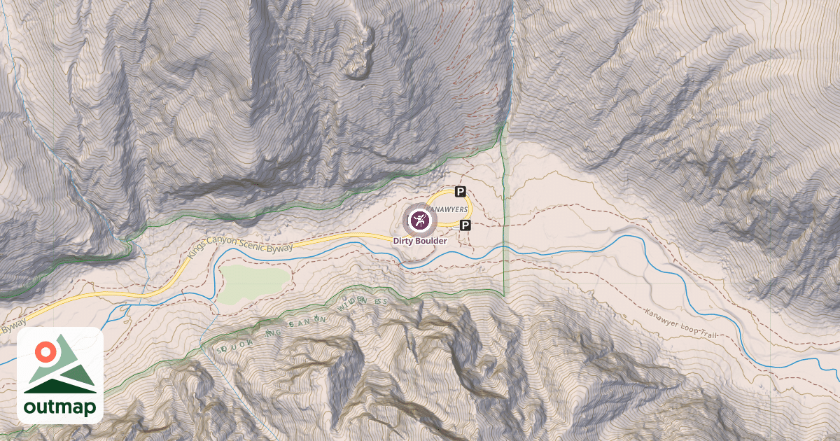 Map of Dirty Boulder