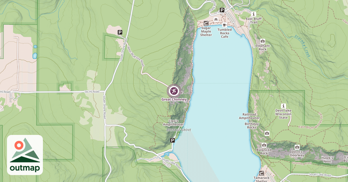 Map of Great Chimney