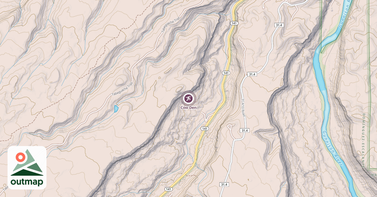 Map of Cow Den