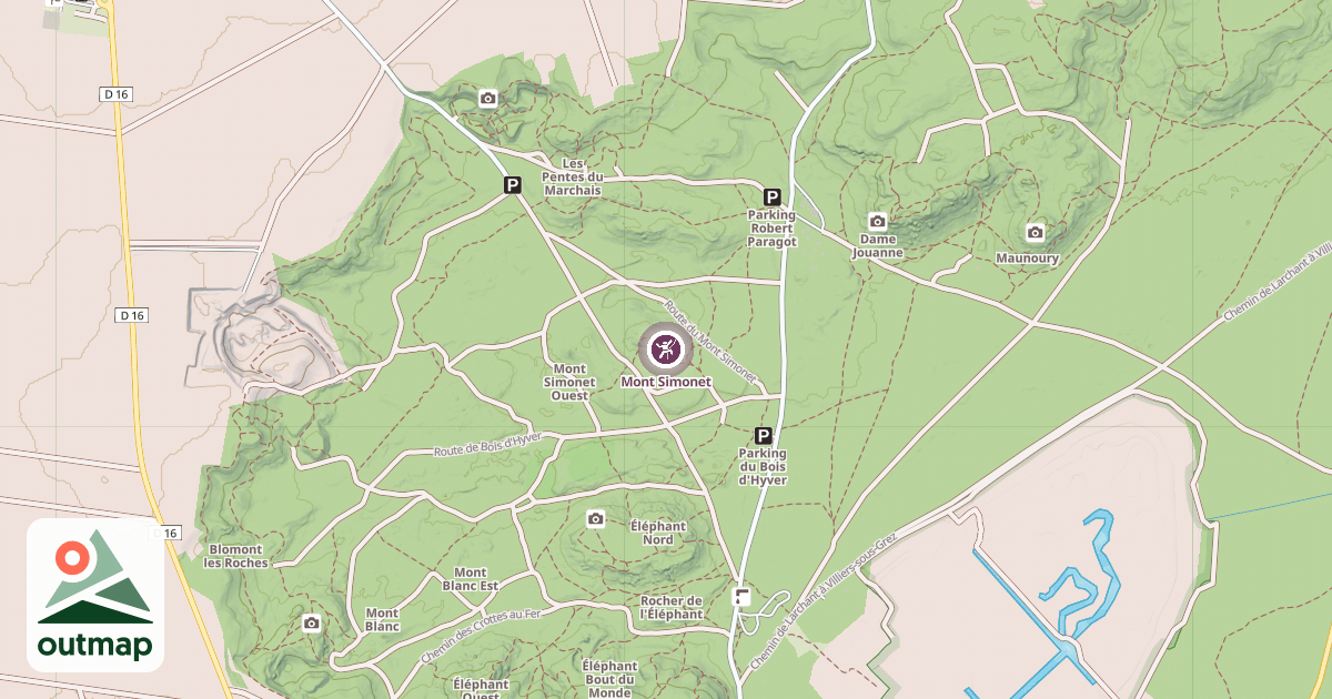 Map of Mont Simonet