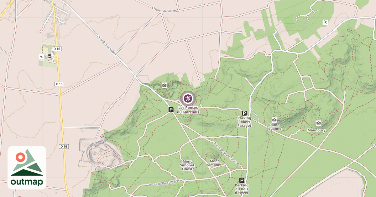 Map of Les Pentes du Marchais