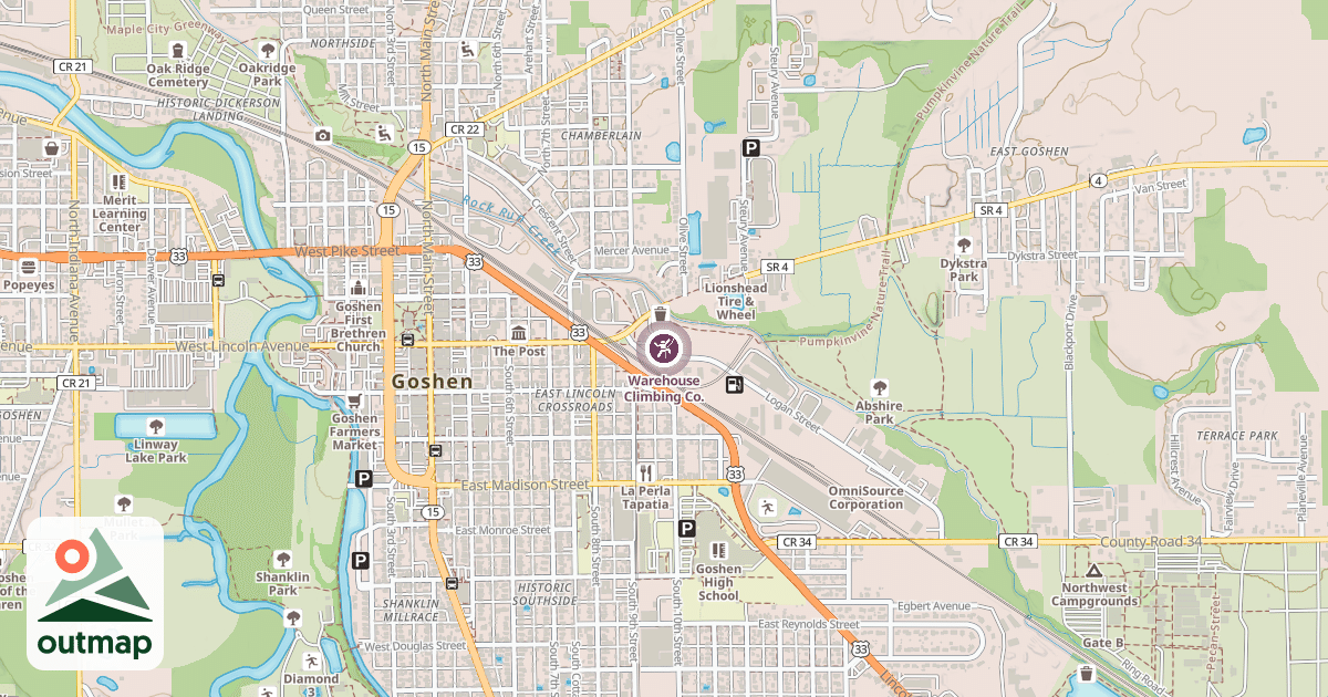 Map of Warehouse Climbing Co.