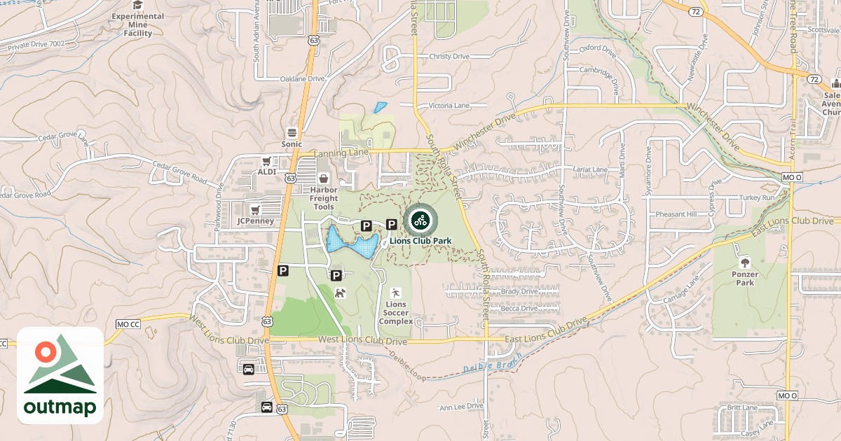 Map of Lions Club Park