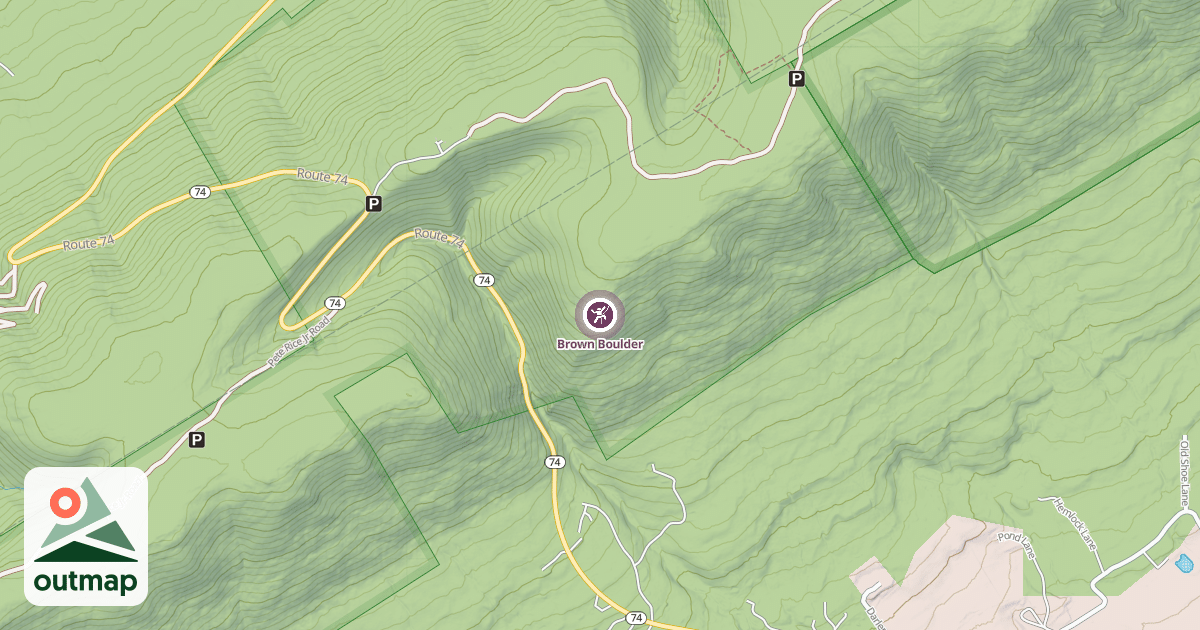 Map of Brown Boulder