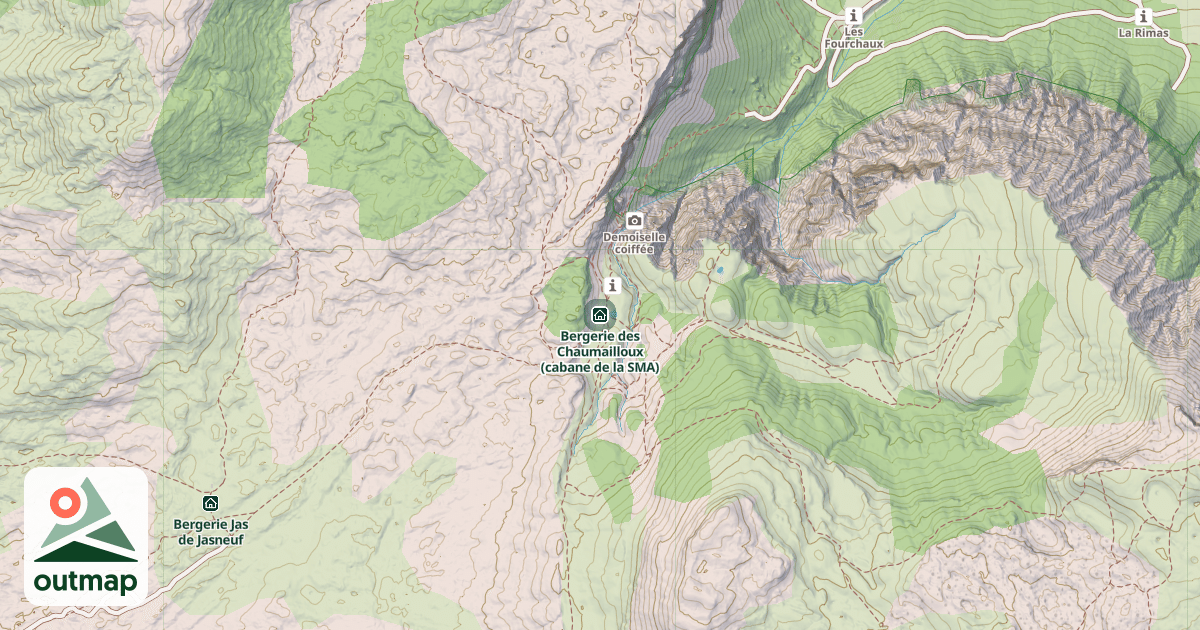 Map of Bergerie des Chaumailloux (cabane de la SMA)